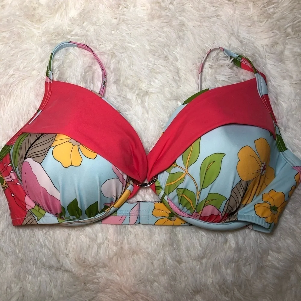 VENUS Pink and Red Bikini Swimwear DD top